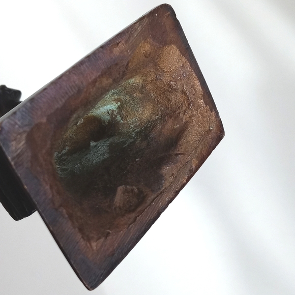 Antique Brass Bronze Statue Figurine From India 6 1/2” Tall - Picture 4 of 10